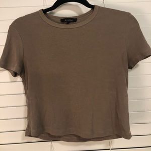 Brown crop top and basic